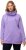 Ulla Popken Drawstring Collar Long Sleeve Sweatshirt Pale Lilac - Naisten hupparit ja collegepaidat isot koot - 