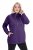 Ulla Popken Drawstring Collar Long Sleeve Sweatshirt Deep Violet - Ulla Popken - Ulla Popken plus-size-vaatteet