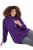 Ulla Popken Drawstring Collar Long Sleeve Sweatshirt Deep Violet - Ulla Popken - Ulla Popken plus-size-vaatteet