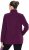 Ulla Popken Modular Fleece Zip Front Jacket Dark Cherry - Naisten hupparit ja collegepaidat isot koot - 