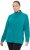 Ulla Popken Modular Fleece Zip Front Jacket Emerald - Naisten hupparit ja collegepaidat isot koot - 