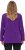 Ulla Popken Modular Fleece Zip Front Jacket Dark Plum - Naisten hupparit ja collegepaidat isot koot - 