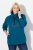 Ulla Popken Rhinestone Snowflake Turtleneck Sweatshirt Teal - Naisten hupparit ja collegepaidat isot koot - Mukavat collegepaidat, huput ja neuleet