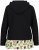 Ulla Popken Ruffle Hem A-line Fit Hooded Sweatshirt Black - Naisten hupparit ja collegepaidat isot koot - 