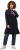 Ulla Popken Extra Long Abstract Graphic Hoodie Navy - Naisten hupparit ja collegepaidat isot koot - 