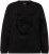 Ulla Popken Flock Print Long Sleeve Crew Neck Sweatshirt Black - Hupparit ja collegepaidat - 