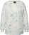 Ulla Popken Tie-Dyed Long Sleeve Sweatshirt Snow White - Naisten hupparit ja collegepaidat isot koot - 