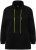 Ulla Popken GLOW Lettered Collared Sweatshirt Black - Naisten hupparit ja collegepaidat isot koot - 
