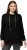 Ulla Popken GLOW Lettered Collared Sweatshirt Black - Naisten hupparit ja collegepaidat isot koot - 