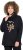 Ulla Popken Sparkling Candy Cane Graphic Sweatshirt Black - Naisten hupparit ja collegepaidat isot koot - 