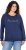 Ulla Popken NEW CASUAL Ruffled Hem Sweatshirt Navy - Naisten hupparit ja collegepaidat isot koot - 