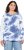 Ulla Popken Tie Dye Gathered Sweatshirt Atlantic Blue - Naisten hupparit ja collegepaidat isot koot - 