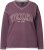 Ulla Popken Texas Contrast Stitching Sweatshirt Dark Ruby - Naisten hupparit ja collegepaidat isot koot - 