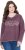 Ulla Popken Texas Contrast Stitching Sweatshirt Dark Ruby - Naisten hupparit ja collegepaidat isot koot - 