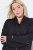 Ulla Popken Quick Drying College Collar Sweatshirt Black - Naisten hupparit ja collegepaidat isot koot - Mukavat collegepaidat, huput ja neuleet