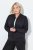 Ulla Popken Quick Drying College Collar Sweatshirt Black - Naisten hupparit ja collegepaidat isot koot - Mukavat collegepaidat, huput ja neuleet