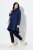 Ulla Popken Flounce Panel Long Sleeve Sweatshirt Dress Navy - Naisten hupparit ja collegepaidat isot koot - Mukavat collegepaidat, huput ja neuleet