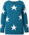 Ulla Popken Glitter Stars Soft Knit Sweater Petrol - Hupparit ja collegepaidat - 