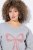 Ulla Popken Bow City Lettering Sweatshirt Light Grey Melange - Naisten hupparit ja collegepaidat isot koot - Mukavat collegepaidat, huput ja neuleet