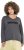 Ulla Popken Inspire Lettering V-Neck Sweatshirt Graphite Grey - Hupparit ja collegepaidat - 