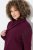Ulla Popken Chain Fringe Smooth Fleece Sweatshirt Dark Wine Red - Naisten hupparit ja collegepaidat isot koot - Mukavat collegepaidat, huput ja neuleet