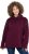 Ulla Popken Chain Fringe Smooth Fleece Sweatshirt Dark Wine Red - Hupparit ja collegepaidat - 