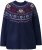 Ulla Popken Norwegian Style Christmas Sweater Blue - Naisten hupparit ja collegepaidat isot koot - 