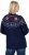 Ulla Popken Norwegian Style Christmas Sweater Blue - Naisten hupparit ja collegepaidat isot koot - 