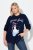 Ulla Popken Christmas Motif Classic Fit Sweater Navy - Naisten hupparit ja collegepaidat isot koot - Mukavat collegepaidat, huput ja neuleet