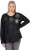 Ulla Popken Metallic Print Extra Soft Christmas Sweatshirt Black - Hupparit ja collegepaidat - 