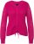 Ulla Popken Shaker Stitch Cropped Gathered Sweater Fuchsia Pink - Naisten hupparit ja collegepaidat isot koot - 
