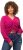 Ulla Popken Shaker Stitch Cropped Gathered Sweater Fuchsia Pink - Naisten hupparit ja collegepaidat isot koot - 