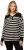 Ulla Popken Striped Troyer Collar Sweater Black - Naisten hupparit ja collegepaidat isot koot - 