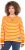 Ulla Popken Striped Drawstring Hem Sweatshirt Orange - Naisten hupparit ja collegepaidat isot koot - 