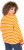 Ulla Popken Striped Drawstring Hem Sweatshirt Orange - Naisten hupparit ja collegepaidat isot koot - 