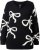 Ulla Popken Glitter Bow Sweater Black - Naisten hupparit ja collegepaidat isot koot - 