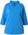 Ulla Popken Classic Fit with Side Slits 3/4 Sleeve Sweatshirt Royal Blue - Naisten hupparit ja collegepaidat isot koot - 