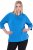 Ulla Popken Classic Fit with Side Slits 3/4 Sleeve Sweatshirt Royal Blue - Naisten hupparit ja collegepaidat isot koot - 