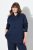 Ulla Popken Eco Cotton Stripe Textured Sweatshirt Navy - Naisten hupparit ja collegepaidat isot koot - Mukavat collegepaidat, huput ja neuleet