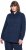 Ulla Popken Eco Cotton Stripe Textured Sweatshirt Navy - Naisten hupparit ja collegepaidat isot koot - 