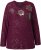 Ulla Popken Metallic Print Extra Soft Christmas Sweatshirt Dark Wine Red - Naisten hupparit ja collegepaidat isot koot - 