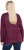 Ulla Popken Metallic Print Extra Soft Christmas Sweatshirt Dark Wine Red - Naisten hupparit ja collegepaidat isot koot - 