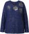 Ulla Popken Metallic Print Extra Soft Christmas Sweatshirt Ink Blue - Naisten hupparit ja collegepaidat isot koot - 