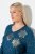 Ulla Popken Metallic Print Extra Soft Christmas Sweatshirt Petrol - Ulla Popken - Ulla Popken plus-size-vaatteet