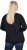 Ulla Popken Sparkling Sequin Bows Christmas Sweatshirt Black - Naisten hupparit ja collegepaidat isot koot - 