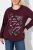 Ulla Popken Sparkling Sequin Bows Christmas Sweatshirt Plum - Naisten hupparit ja collegepaidat isot koot - Mukavat collegepaidat, huput ja neuleet
