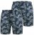 D555 Cleethorpes Hawaii Printed Swimshorts Navy - Uimashortsit - Miesten uimahousut isot koot
