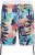 Kam Jeans 3018 Panelled Floral Swimshorts Navy - Uimashortsit - Miesten uimahousut isot koot