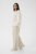 Kaffe Curve Sirana Pants Beige Melange/Black Stripe - Kangashousut - 