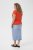 Kaffe Curve Jena V-Neck T-Shirt Grenadine Red - T-paidat - 